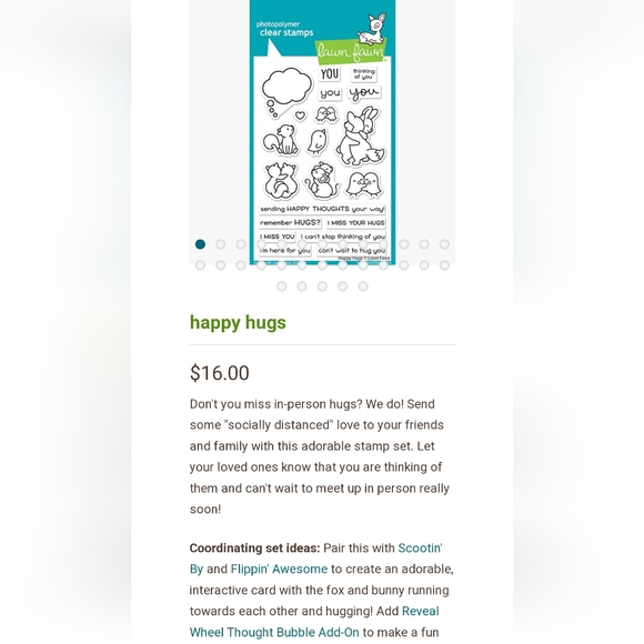 Lawn Fawn Happy Hugs Stamp and Die Set Bundle - Picture 5 of 5